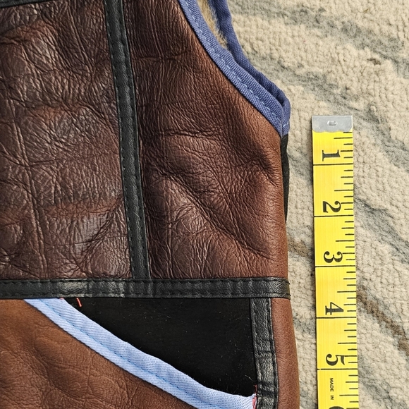 Warm fur leather vest, size smallIn good condition, used before purchase - Picture 3 of 8